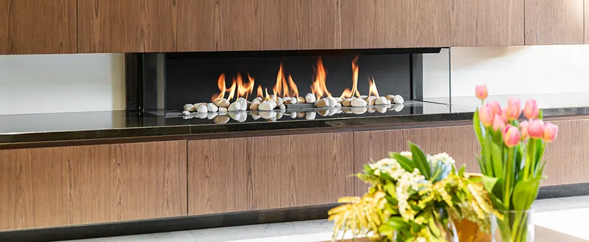 Double-height Fireplace Design Refurbishment in Oakville, Ontario